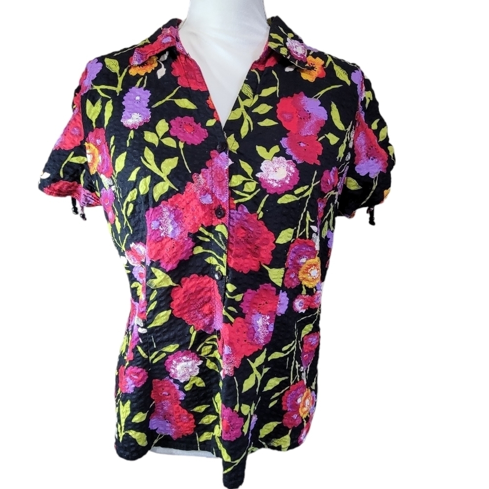 FLORAL Blouse from Cappagallo Women's Large